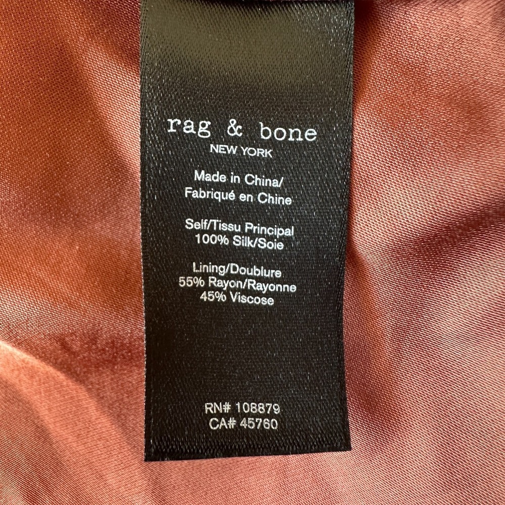 Rag & Bone Trail Silk Track Jacket Womens M Deep Pink Designer Luxury Athleisure - Picture 8 of 12